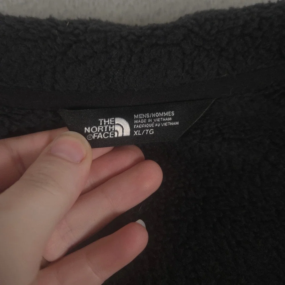 The North Face Jacket Mens XL Black Sweater Fleece Full Zip Sherpa Collar